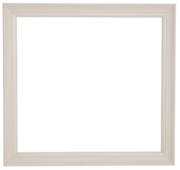 Obraz premium Beige photo frame. Isolated object on a white background.