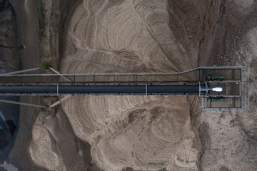 conveyor belt in quarry mine