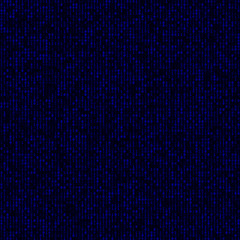 Technology Background. Blue filled binary background. Big sized seamless pattern. Astonishing vector illustration.