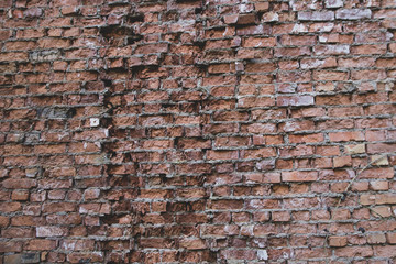 Old yellow orange red brick wall background texture