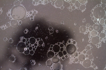 Textura al agua de burbujas, aceite agua