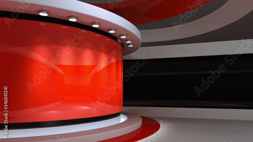 Red Studio Red Backdrop News Studio The Perfect Backdrop For Any Green Screen Or Chroma Key Video Or Photo Production Breaking News 3d Rendering Wall Mural Vachom