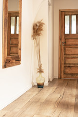 Beautiful boho interior of hallway.