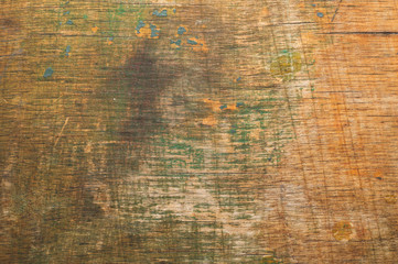 Obraz premium Rough wood with paint spots. old wooden texture. scratched and cracked surface