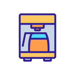 professional drip coffee machine icon vector. professional drip coffee machine sign. color symbol illustration