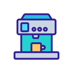 automated modern coffee maker icon vector. automated modern coffee maker sign. color symbol illustration