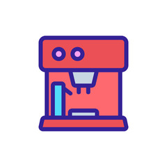 coffee machine device icon vector. coffee machine device sign. color symbol illustration