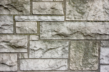 Grey and white old Stone wall