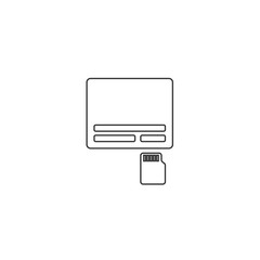 Fototapeta premium card reader icon vector illustration design