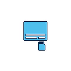 card reader icon vector illustration design