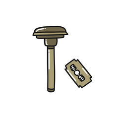 reusable razor doodle icon, vector illustration