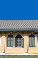 old window and old building