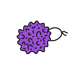 bath sponge doodle icon, vector illustration