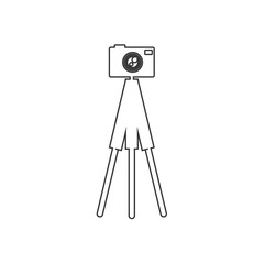 camera on tripod icon vector illustration design