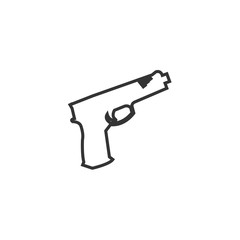 pistol gun icon vector illustration design