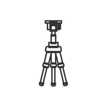 camera tripod stand icon vector illustration design
