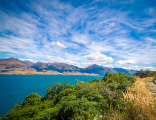 Fototapeta na wymiar Lake in the South Island in New Zealand