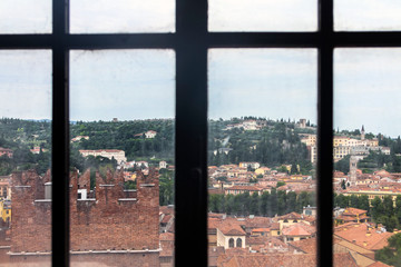 View of Verona from the window, Italy