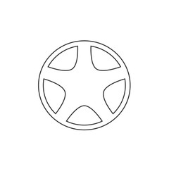 car wheel rim icon vector illustration design