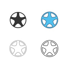 car wheel rim icon vector illustration design