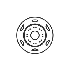 car wheel rim icon vector illustration design