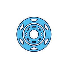 car wheel rim icon vector illustration design