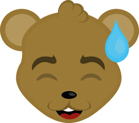 Vector illustration of the face of a mouse cartoon