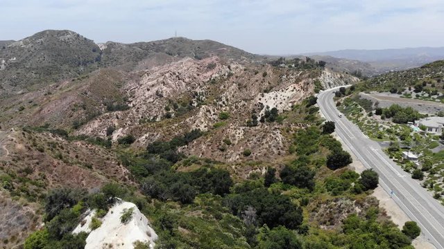 Limestone Canyon Regional Park California with Highway