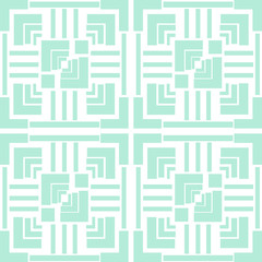Duck Egg Blue Abstract Geometrical Pattern