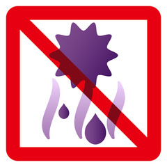 ウィルスと禁止マーク