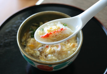 カニ　雑炊　蟹