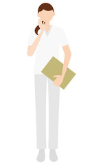 医療・看護の現場で働く女性のイラスト