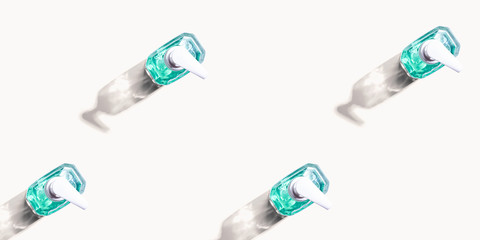 Sanitizer gel bottles - healthcare and hygiene concept
