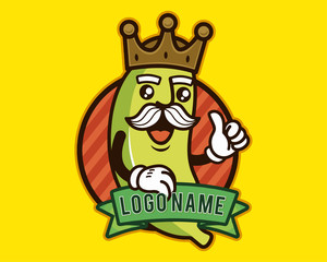 Banana Logo Vector Design. Food icon. Character illustration