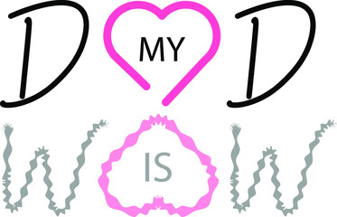 happy family day typography design