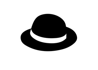 silhouette of Flat vector summer hat icon symbol sign