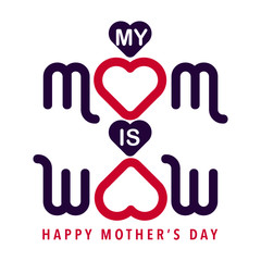 happy mother day typography design