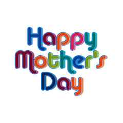 happy mother day typography design