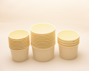 Food take out container isolated against white background. 