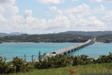 kouri bridge of kouri island in okinawa