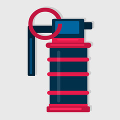 smoke bomb vector illustration in flat style