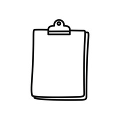 clipboard icon, line style