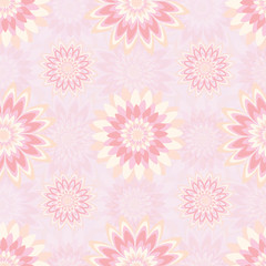 Fototapeta na wymiar pink geo allover flower gradient seamless print background design
