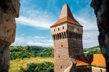 Medieval Corvin Castle (Hunyad Castle) in Hunedoara, Romania