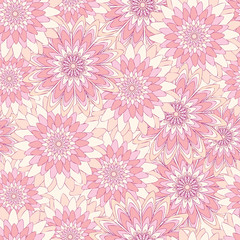 pink abstract allover flower seamless print background design