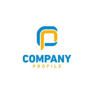 Initial Logo Business and technology letter C and P Logo initial