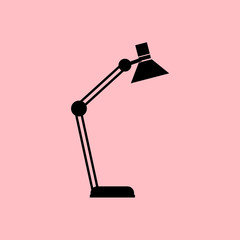 Table lamp illustration icon. can be use in room design, study, work, etc. Table lamp vector design. Lamp symbol basic element graphic resources