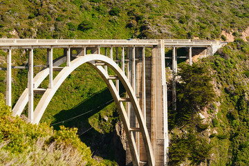 Fototapeta na wymiar Bixby Creek Bridge, also known as Bixby Canyon Bridge, on the Big Sur coast of California.