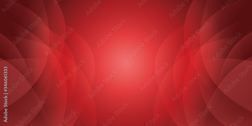 Wall mural red smooth twist light lines vector background