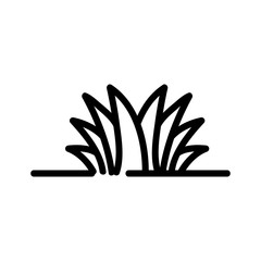 small lush bush of grass icon vector. small lush bush of grass sign. isolated contour symbol illustration
